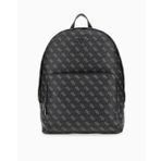 Guess Milano Compact Monogram Desenli Sırt Çantası - Standart / Dark Black/Orange
