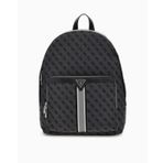 Guess Milano Compact Monogram Logolu Sırt Çantası - Standart / Coal Black