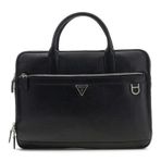GUESS Monaco Laptop Bölmeli Deri İş Çantası Siyah Laptop Çantası