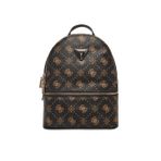 Guess Monogram Desenli Sırt Çantası, Standart, TWGP9890032, Kahverengi, kadın