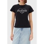 Guess Narciso Taşlı Logo Pamuklu Regular Fit T Shirt V5GI10K9RM1 Bayan T Shirt V5GI10 K9RM1 Jblk