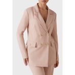 Guess New Fiona Regular Fit Mono Yaka Kruvaze Blazer Ceket W5RN49WGX02 Bayan Ceket W5RN49 WGX02 F6K9 - Pudra