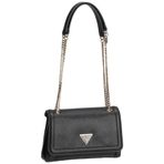 GUESS Omuz Çantası Askılı Çanta Noelle II Convertible Xbody Flap Bag Siyah