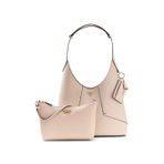 GUESS Omuz çantası Darcy Hobo Bag Stone açık gri