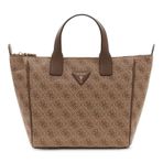 GUESS Omuz çantası Follie Küçük Kadın Çantası Latte Logo kahverengi