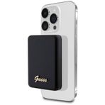 Guess Orjinal Lisanslı Magsafe Şarj Özellikli Metal Yazı Logolu Powerbank 3000mah 5w Siyah