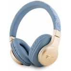 Guess Orjinal Lisanslı Script Gold Serisi Metal Yazı Logolu 4G Desenli Bluetooth Kulaklık - Mavi