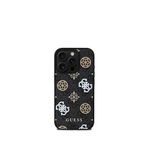 Guess Peony iPhone 16 Pro Max 4G Logolu Magsafe Uyumlu Siyah Telefon Kılıfı
