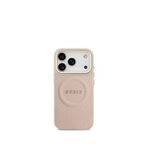 Guess Peony Serisi iPhone 17 Pro Baskılı Logolu Magsafe Uyumlu Pembe Telefon Kılıfı