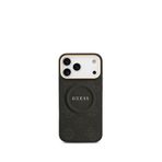 Guess Peony Serisi Iphone 17 Pro Max Baskılı Logolu Magsafe Siyah Uyumlu Telefon Kılıfı