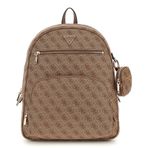 GUESS Power Play II Tech Sırt Çantası L Latte Logosu