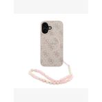 Guess PU Deri Bilek Askı İpli Yazı Logolu iPhone 16 Magsafe Uyumlu Kılıf