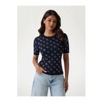 Guess Rosıe 4g Rn Ss Swtr Kadın Lacivert T-shirt W5gr20z3d60-g7p1