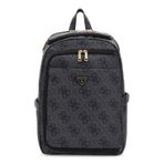 GUESS Sırt Çantası Boş Zaman Sırt Çantası Dizüstü Bilgisayar Bölmeli U-Zip Sırt Çantası Kömür Logosu Koyu Gri