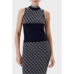 Guess Sl Rn Lise 4g Logolu Slim Fit Yarım Balıkçı Yaka Triko Kazak W3YR26Z37K0 Bayan Kazak W3YR26 Z37K0 Fbcf - Lacivert - XS