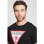 Guess Ss Bsc Clsc Trı Logo Erkek Siyah T-shirt M2gı68kba60-jblk
