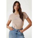 Guess Ss Cn Python Logo Tee Kadın Bej T-shirt W5rı19ı3z14-a90f
