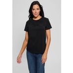Guess Ss Scrıpt Lace Logo Easy Tee Kadın Siyah T-shirt W5rı08k9rm1-jblk