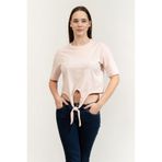 Guess Stream Kadın Aktif Boxy Fit Bisiklet Yaka T-Shirt, Pembe, L Beden