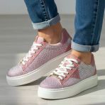 Guess Taşlı Pembe Kadın Spor Ayakkabı