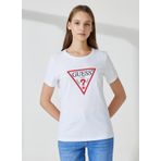 Guess W1YI1BI3Z14G011 Beyaz Kadın T-shirt