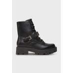 Guess Yanzy Logolu Kemer Detaylı Kalın Tabanlı Postal Bot FLTYNZELE10 Bayan Bot Fltynz ELE10 Black - Siyah