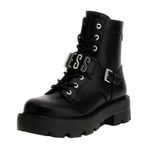 Guess Yanzy Logolu Kemer Detaylı Kalın Tabanlı Postal Bot FLTYNZELE10 Bayan BOT FLTYNZ ELE10 BLACK
