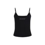 Guess Yuvarlak Yaka Düz T-Shirt Ortensia Aktif Top, XS, 5003301999, Siyah, Kadın