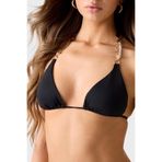Guess Zincirli Üçgen Bikini Üst E6GJ00KF412 Bayan BİKİNİ ÜSTÜ E6GJ00 KF412 JBLK