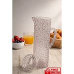 GUGGA Merlin 1.5 L Akrilik Plastik Sürahi – Akrilik Kapaklı, Şeffaf Desenli Su ve İçecek Karafı