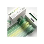 GUGUK Forest Yeşil Temalı 7 Renkli Washi Bant • Sticky Note