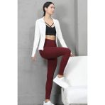 Gugus Kadın Light Warm Running Volanlı Fermuarlı Yüksek Yaka Spor Ceket – Esnek Activewear - Beyaz