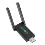 Gugxiom Çift Bantlı USB WiFi Adaptörü, WiFi 1200Mbps WiFi Dongle, Çift 5dBi Antenli Masaüstü Dizüstü Bilgisayar Için USB 3.0 5.8G 2.4G Ağ Adaptörü, WiFi Erişim Noktası Paylaşımı