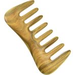 Gui Xulian Geniş Dişli Saç Tarağı - Kıvırcık Saçlar Için Doğal Ahşap Tarak - Statik Olmayan Sandal Ağacı Saç Tokası Dolaşık Açıcı Için Ahşap Tarak (Yurt Dışından)