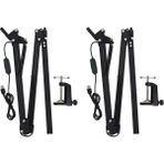 Gui Xulian 【gui Xulian】2x Kelepçeli LED Masa Lambası, Ayarlanabilir Salıncak Kolu Masa Lambası, Çalışma/okuma/ofis/çalışma Için Modern Mimar Masa Lambası (Yurt Dışından)