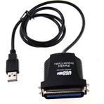 Gui Xulian USB → Yazıcı Paralel Bağlantı Noktası 36 Pinli Erkek Dönüştürme Kablosu Siyah (Yurt Dışından)