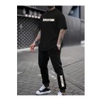 Guillermo Erkekler için Rahat Kirpik Setleri Brooklyn Baskılı T-Shirt ve Pantolon Seti,