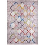 Guillin Bej Modern Geometrik Etnik Eskitme Desenli Boho Makinada Yıkanabilir Hafif Hav Toz Vermez Leke Tutmaz Kaymaz Taban Dijital Makine Baskı Halı Oturma Odası Salon Yolluk Koridor Mutfak Halısı