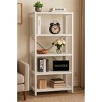 GUİMO Modern Minimal 5 Raflı Metal Kitaplık ve Raflı Dolap Kitaplık Metal