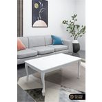 Guiss Home Leon Beyaz Lake Gürgen Lükens Ayak Mdflam Orta Sehpa