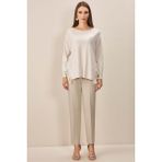 Guitar Kayık Yaka Bej Triko Kazak - 44