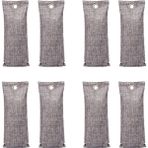 Guiwuu Bambu Kömür Hava Temizleme Torbası (8 Paket) 50G Aktif Kömür Koku Emici Ev Ayakkabı Kokusu Için Doğal Hava Spreyi (Yurt Dışından) - Gri