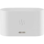 Guiwuu Simülasyon Alev Işığı Aromaterapi Difüzör USB Ultrasonik Uçucu Yağ Difüzörü Ev Aroma Hava Nemlendirici Beyaz (Yurt Dışından)