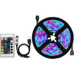 Guiwuu USB LED Işık Denetleyici Esnek Rgb 5V2835 24KEY Denetleyici Işık Su Geçirmez Olmayan Tv Arka Plan Işığı ile (Yurt Dışından) - Siyah