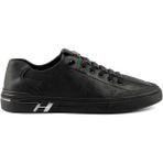 Guja 24510-3 Siyah Erkek İthal Taban Monogram Baskılı Sneaker Spor Ayakkabı