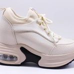 Guja 24K300-2 Kadın Gizli Dolgu Yüksek İthal Tabanlı Fashion Spor Ayakkabı BEJ 41