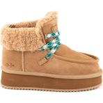 Guja 24K400-1 Bilek Boy Kürklü Hafif Deri Kadın Bot - Camel