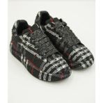 Guja 25Y451-3 36/41 Kadın Ekose Desenli Taşlı Premium Sneaker Ayakkabı - Camel
