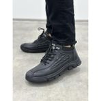 Guja Erkek Sneaker Deri Bot Siyah Malzeme Düz Taban ile Şık ve Rahat Kullanım
