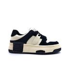 Guja G24K358 Hakiki Deri Siyah Bej Kadın Sneaker Spor Ayakkabı - Siyah - Bej
